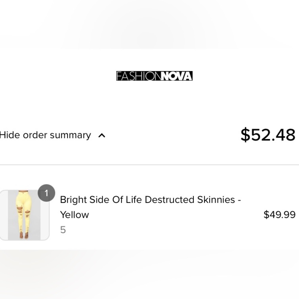 Fashion Nova Yellow Skinny Distressed Jeans - Picture 8 of 8